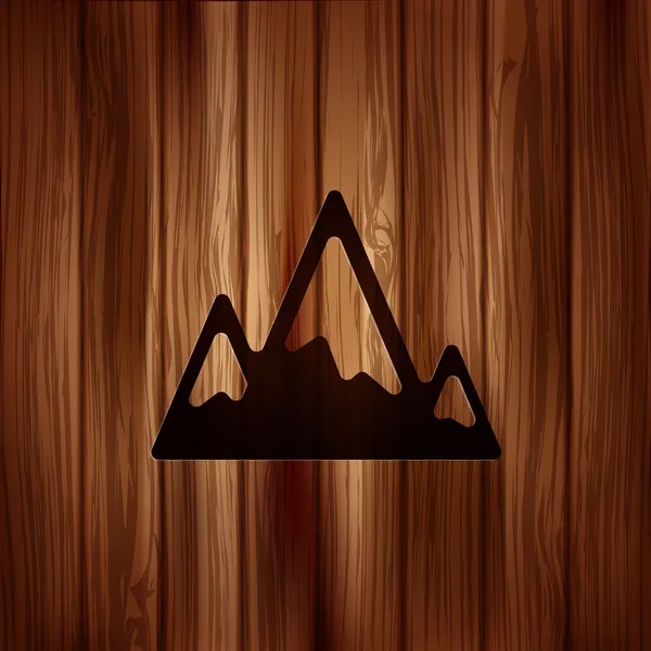 Icône web montagnes — Image vectorielle