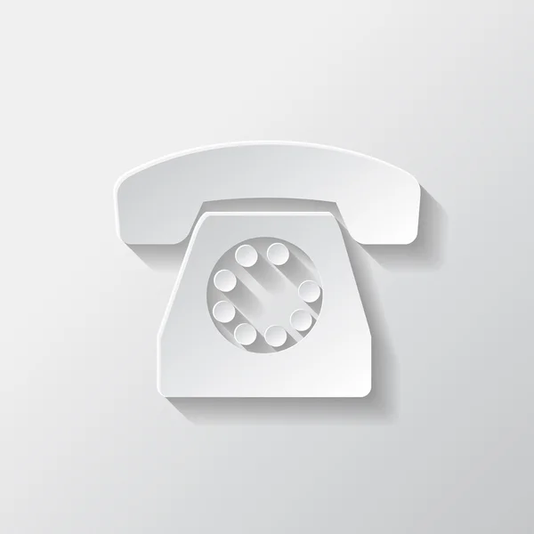 Retro-Telefon Web-Ikone — Stockvektor