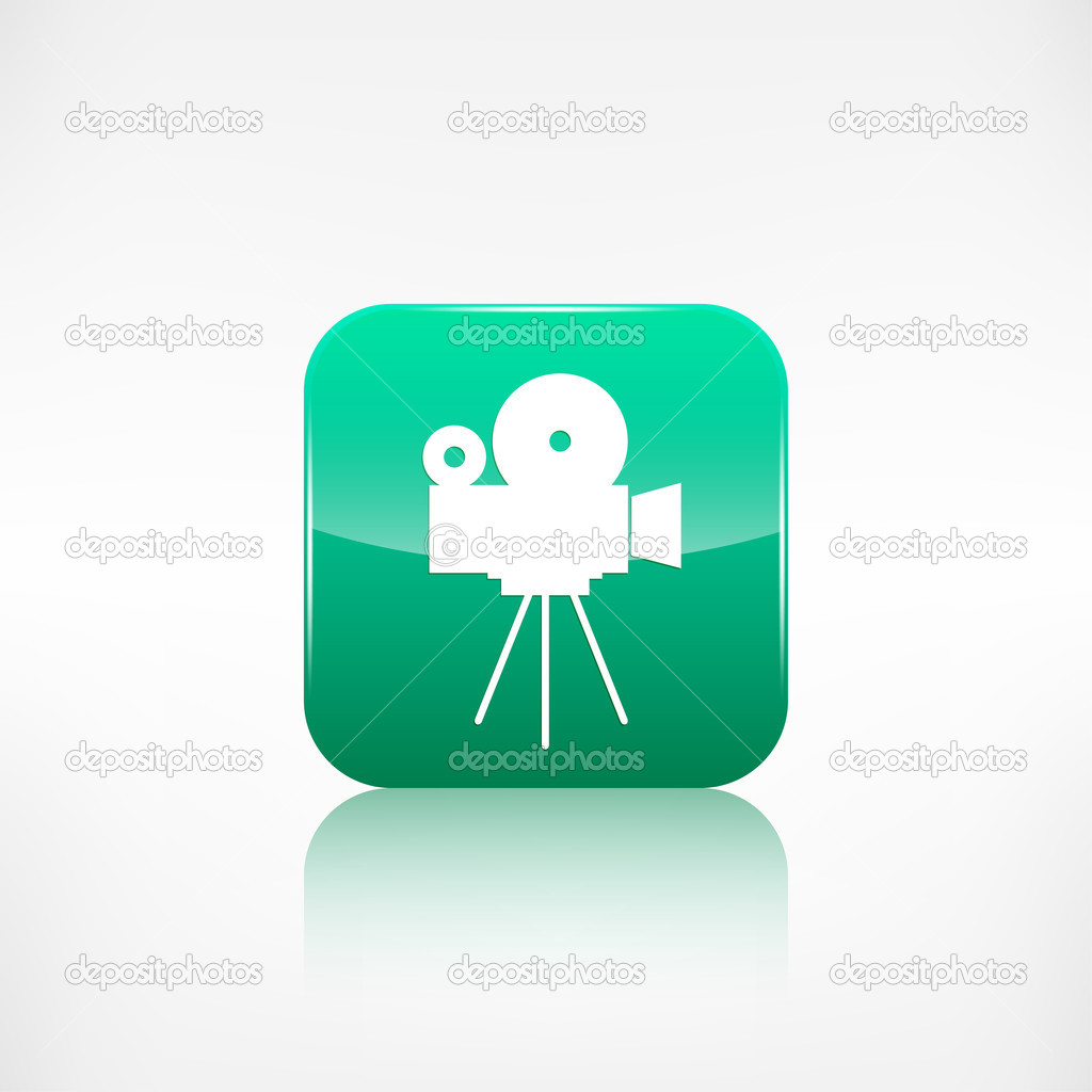 Video camera icon. Media symbol. App botton.