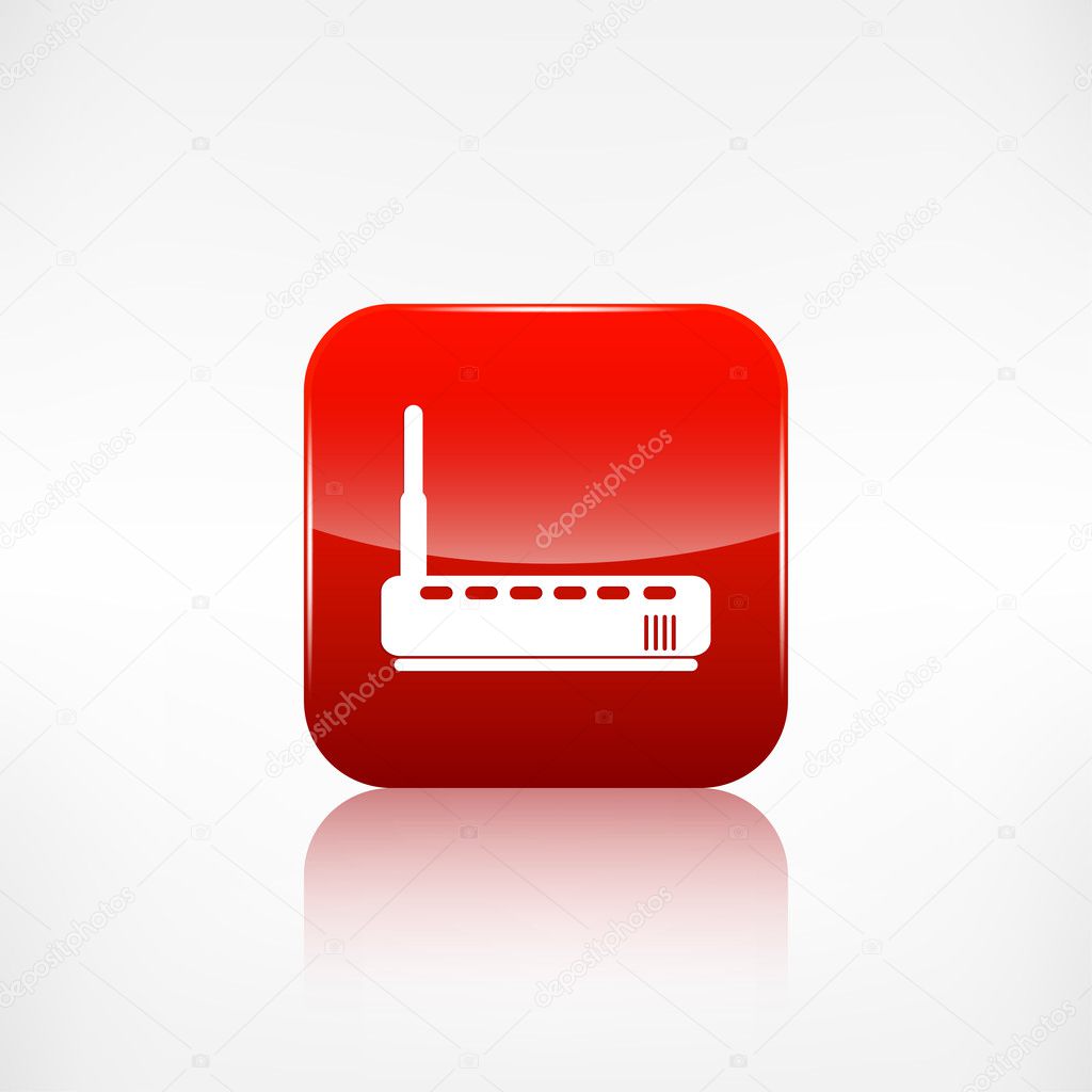 Wi fi router web icon. Application button.