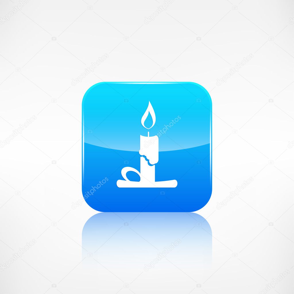 Candle web icon. Application button.