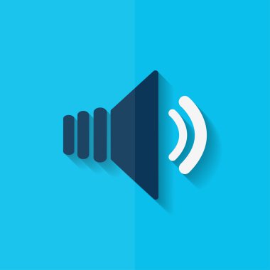 Hoparlör ses ayarı simgesi. düz tasarım.