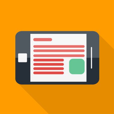 Smartphone. düz tasarım.