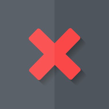 Web simgesi silin. kapatma simgesi. düz tasarım.