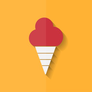 dondurma web simgesi. düz tasarım.
