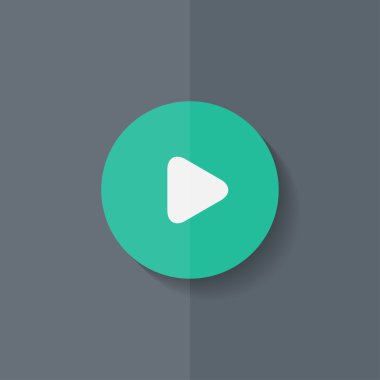 ortam simgesi oynamak. müzik simgesi başlatın. düz tasarım.