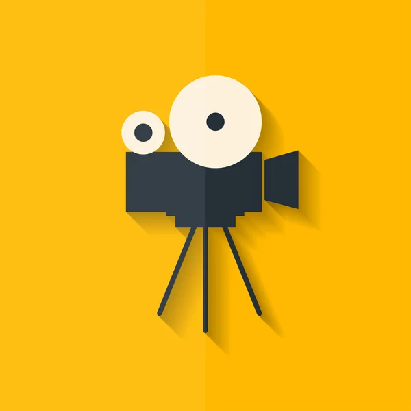 Video kameraikonen. Media-symbol. platt design. — Stock vektor