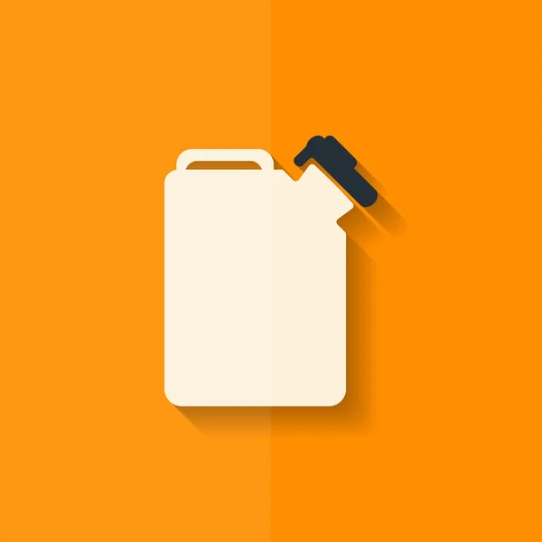 Fuel jerrycan icon. Flat design. — Stock Vector