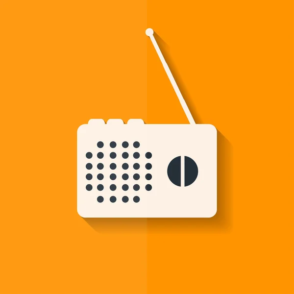 Icono web de radio. Diseño plano . — Vector de stock