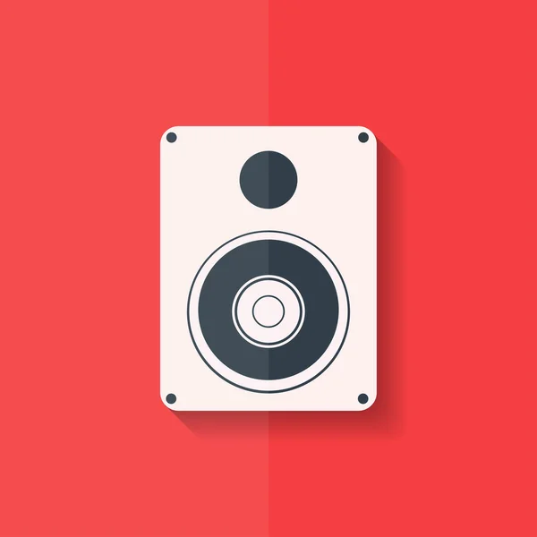Subwoofer web icon. Flat design. — Stock Vector