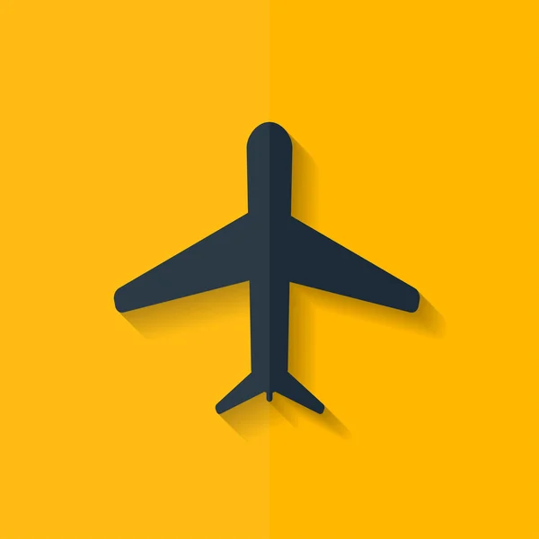 Plan flygplan ikonen. platt design. — Stock vektor