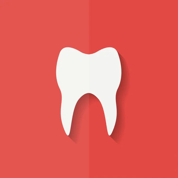 Tooth web icon. Flat design. — Stock Vector