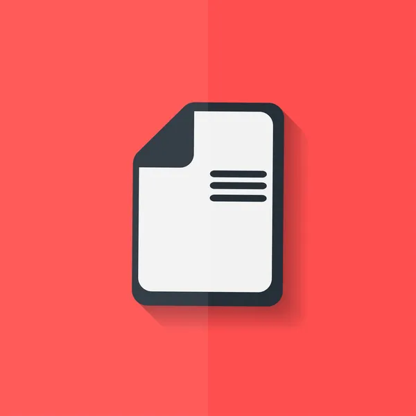 Icono archivo. Símbolo de datos Formato de documento. Diseño plano . — Vector de stock