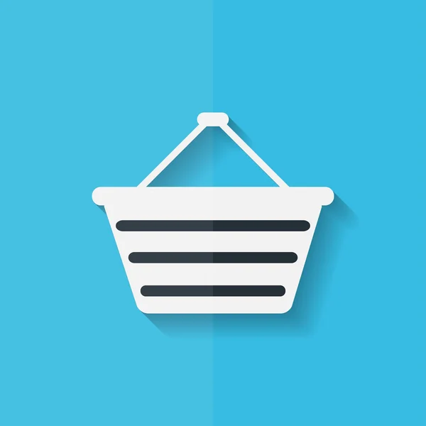 Shopping basket icon. Flat design. — Stock Vector