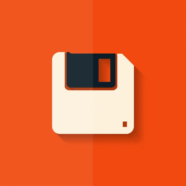 Icono de disquete. Diseño plano . — Vector de stock