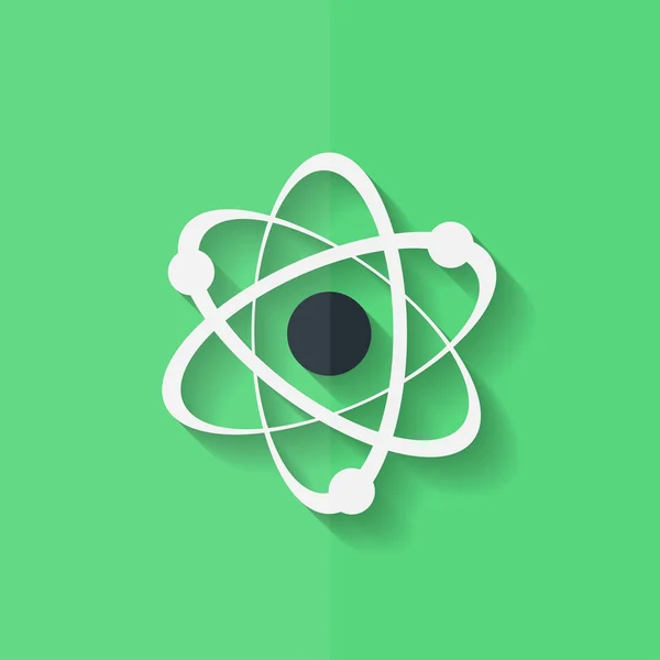 Molecule, atom icon. Flat design. — Stock Vector