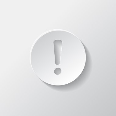 ünlem tehlike, dikkat icon.wooden doku.