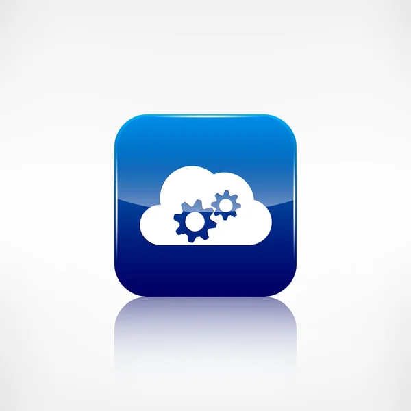 Icona impostazioni cloud. Pulsante Applicazione . — Vettoriale Stock