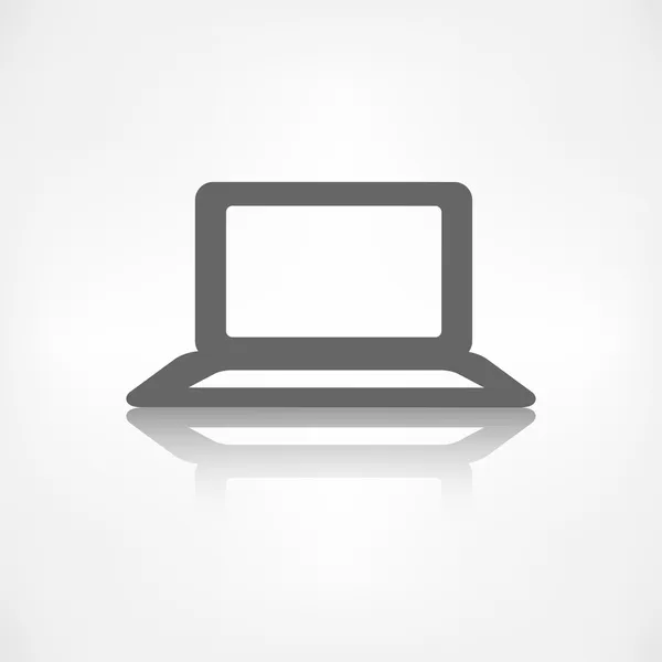 Icona del taccuino. Simbolo computer portatile . — Vettoriale Stock