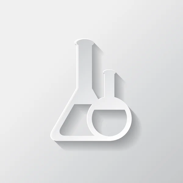 Flack medico, icona web di apparecchiature chimiche Illustrazione Stock