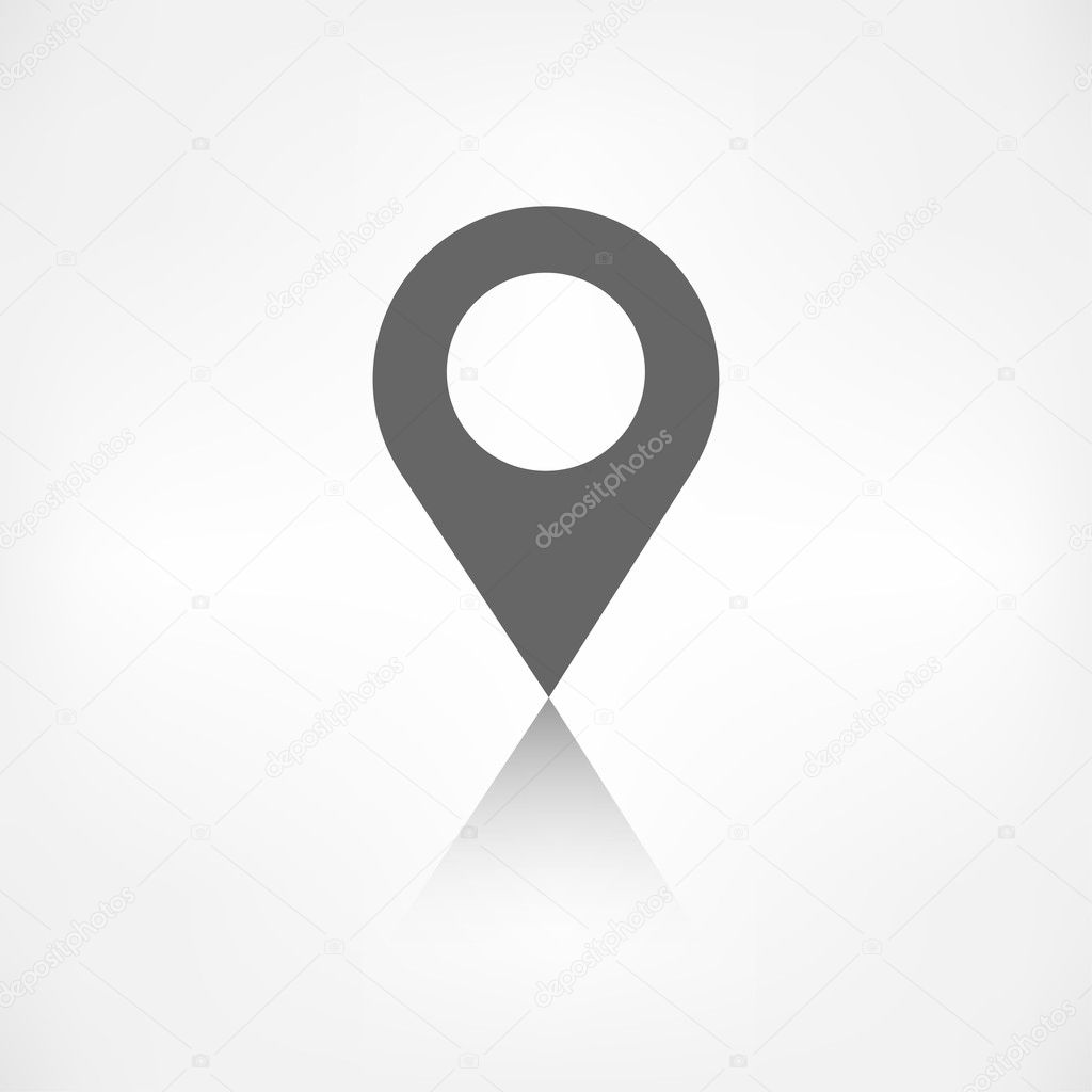 Map pointer icon. Location symbol.