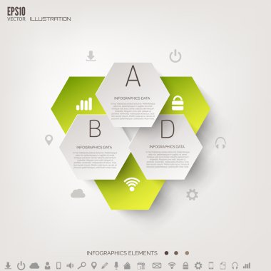 bulut bilgi işlem arka plan ile web simgeler. sosyal ağ. mobil uygulama Infographic elemanları.