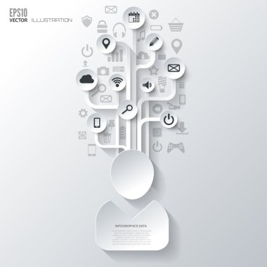 simge ağaç. düz arka plan web simgeler. arabirim simgeler. bulut bilgisayar. Mobil devices.business kavramı.