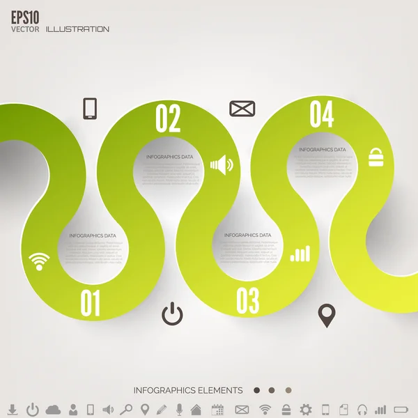 Bulut bilgi işlem arka plan ile web simgeler. sosyal ağ. mobil uygulama Infographic elemanları. — Stok Vektör