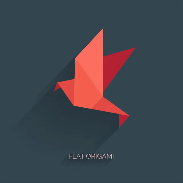 flatr origami kağıt kuş arka plan üzerinde