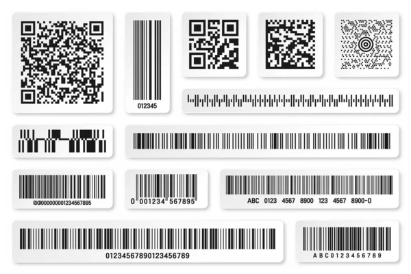 Set Product Barcodes Codes Identification Tracking Code Serial Number Product — Stock Vector