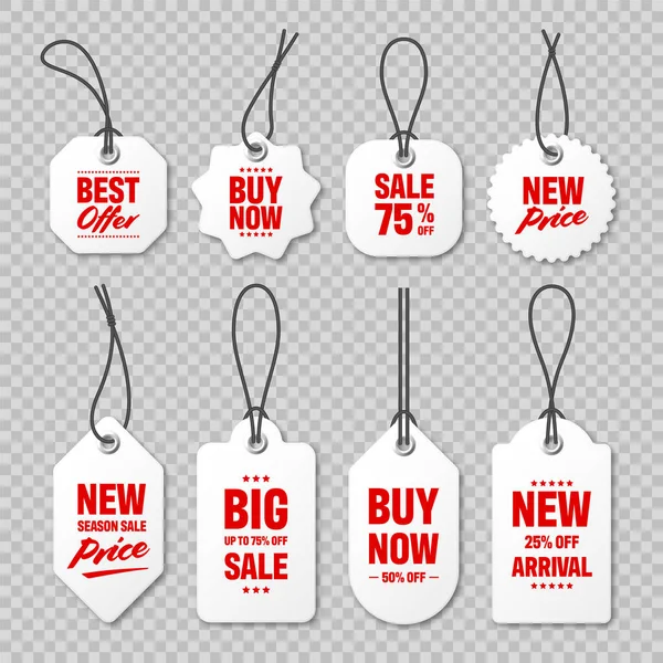 Collection of price tags stickers labels Vector Image