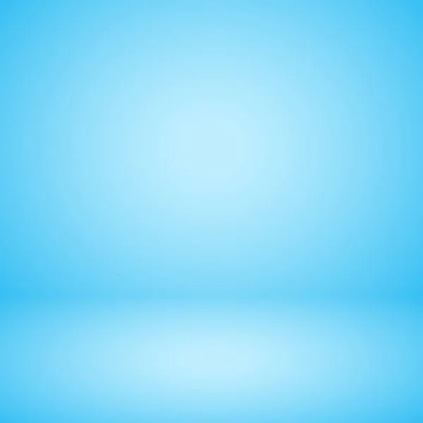 Lege pastelblauwe studio abstracte achtergrond met schijnwerper effect. Product vitrine achtergrond. Toneelverlichting. Vectorillustratie. — Stockvector