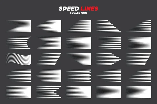 Collection de lignes de mouvement à vitesse comique. Illustration vectorielle. — Image vectorielle