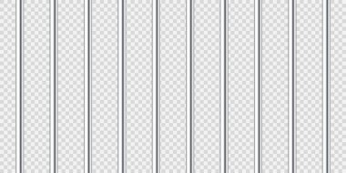 Gerçekçi metal hapishane parmaklıkları. Detaylı hapishane kafesi, demir parmaklıklar. Sabıka kaydı. Yaratıcı vektör illüstrasyonu.