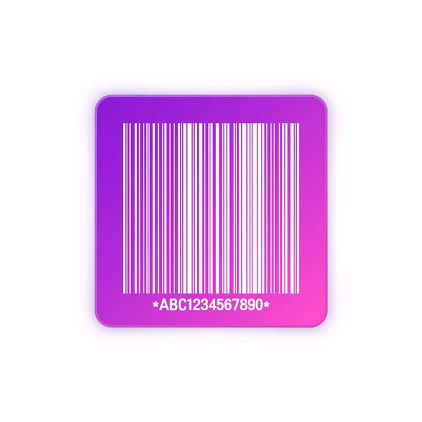Moderne kleurrijke barcode sticker. Identificatiecode. Serienummer, product-ID met digitale informatie. Sla of supermarkt scan etiketten, prijskaartje. Vectorillustratie. — Stockvector