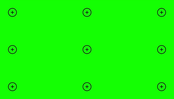 Touche chroma, fond vert vierge avec des points de suivi de mouvement. effets visuels compositing. modèle de toile de fond d'écran. illustration vectorielle. — Image vectorielle