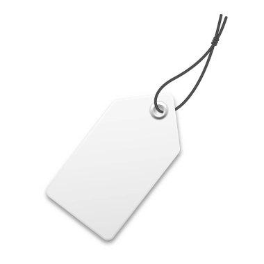 Gerçekçi fiyat etiketi. Özel teklif ya da indirim etiketi. Satış kağıdı çıkartması. Promosyon satış rozeti. Vektör illüstrasyonu.