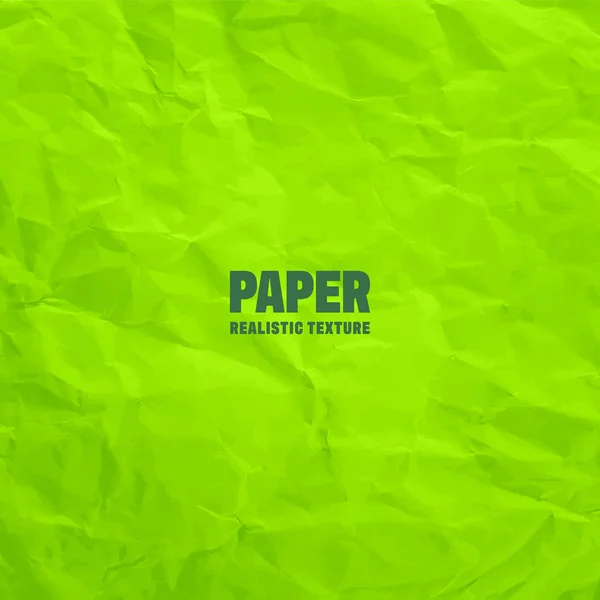 Textura de papel enrugado verde colorido. Grunge áspero em branco velho. Fundo colorido. Ilustração vetorial — Vetor de Stock