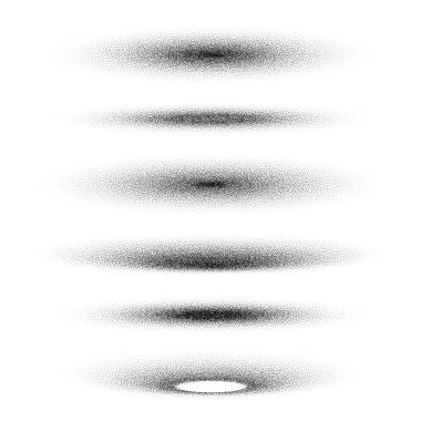 Noktalı gölgeler belirlendi, noktalı tasarım elementleri. Gittikçe azalıyor. Noktalama, noktalama çizimi, noktalar kullanarak gölgeleme. Piksel ayrışması, yarım ton etkisi. Beyaz gürültü tanecikli doku. Vektör illüstrasyonu.