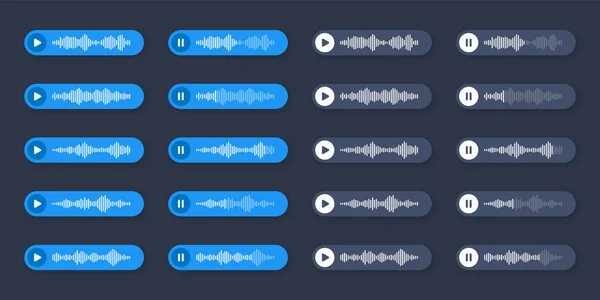 Voz Mensaje Audio Burbuja Del Habla Marco Texto Sms Charla — Vector de stock