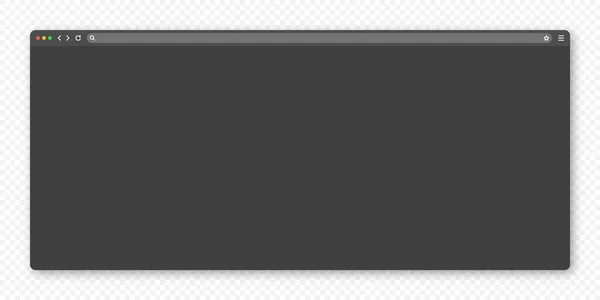 Araç Çubuğu Arama Alanı Olan Boş Web Tarayıcı Penceresi Modern — Stok Vektör
