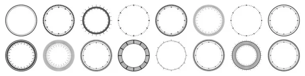 Mechanikus Óra Arcok Lünetta Órás Tárcsázás Perc Órajelzéssel Időzítő Vagy — Stock Vector