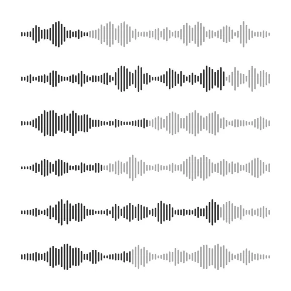 Голосовое Сообщение Почта Разговор Соцсетях Интерфейс Приложения Музыкального Проигрывателя Аудио — стоковый вектор