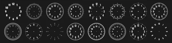 Механические Часы Арабскими Цифрами Безель Белый Циферблат Минутой Часовыми Метками — стоковый вектор