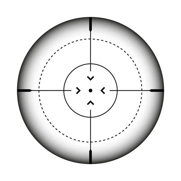 Vista Arma Mira Óptica Rifle Francotirador Visor Armas Caza Con — Vector de stock