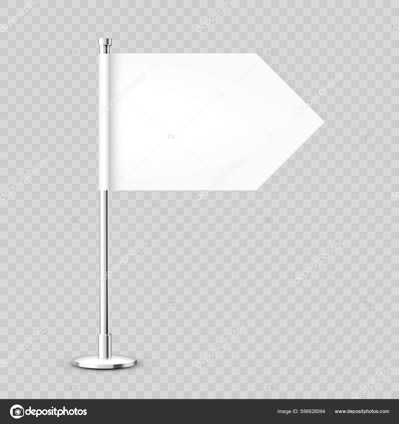 Bandera Mesa Realista Poste Acero Cromado Bandera Escritorio Blanca Blanco  Vector de stock #586628594 de ©floral_set, image size:1600x1700