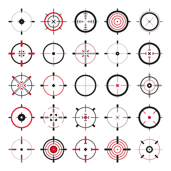 Κρόσερ Εικόνες Διανυσματικών Σκόπευσης Όπλου Bullseye Μαύρο Στόχο Σύμβολο Στόχο — Διανυσματικό Αρχείο