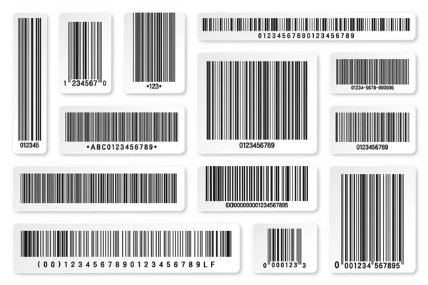Bir Dizi Ürün Barkodları Kimlik Takip Kodu Seri Numarası Dijital — Stok Vektör