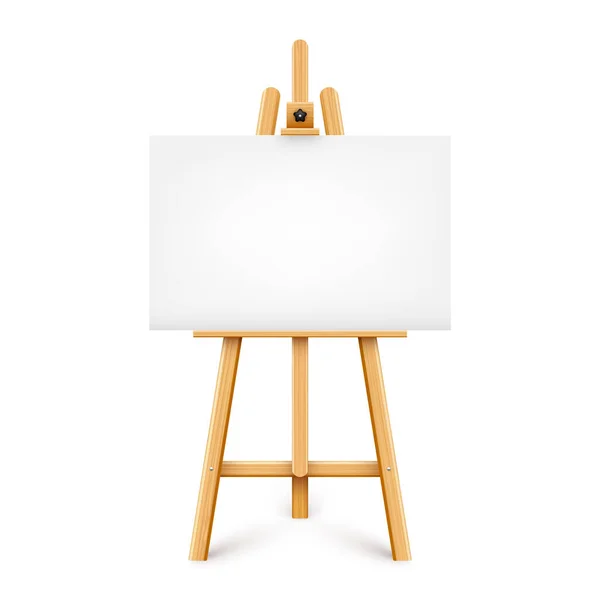 Black and white blank canvas on easel realistic Vector Image