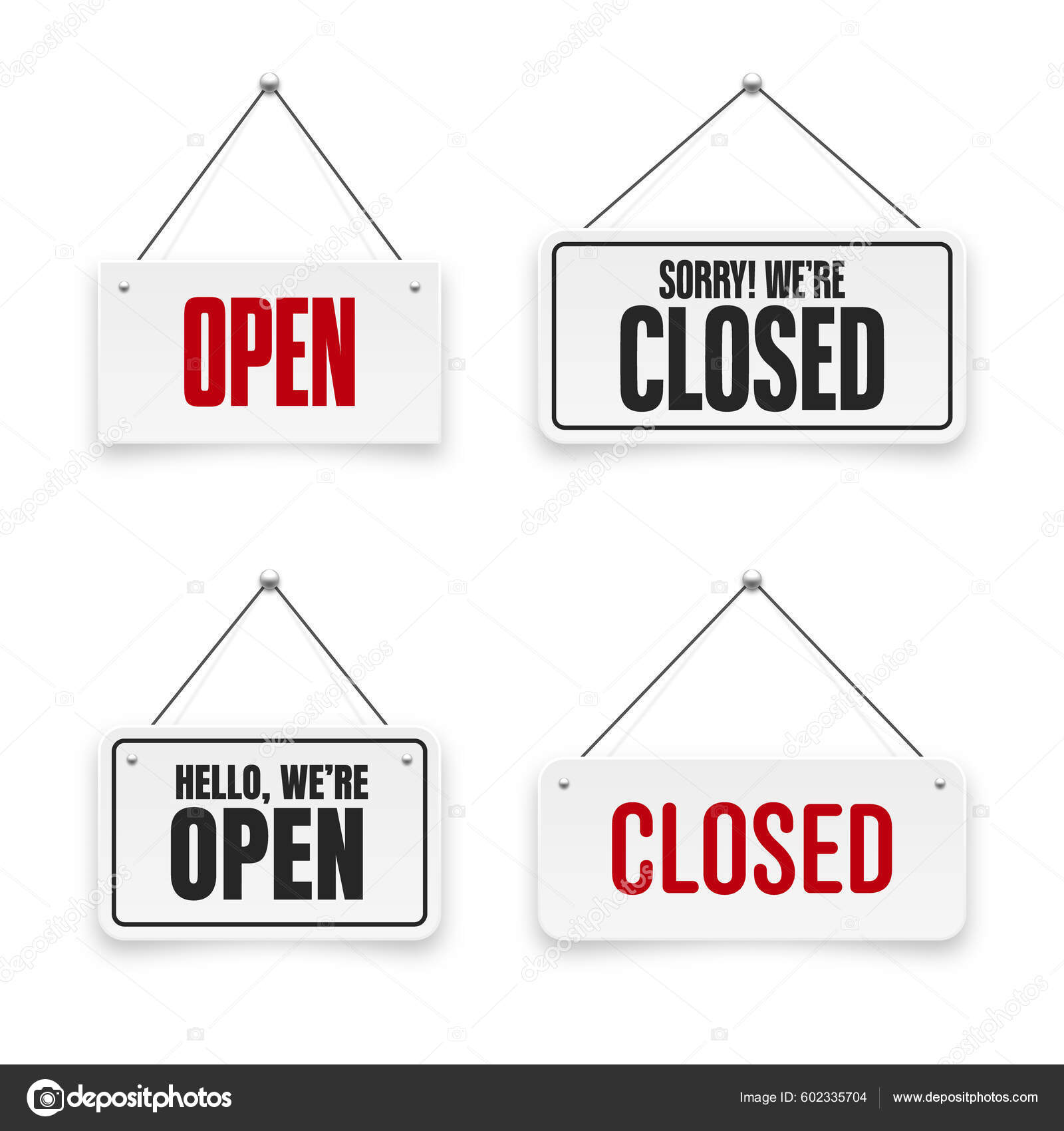 Letreros Colgantes Abiertos Cerrados Realistas Cartel Puerta Vintage ...